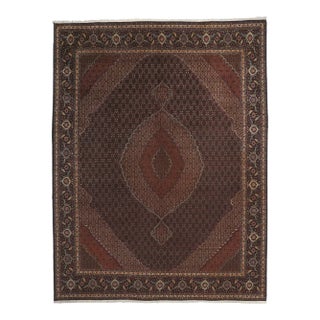 Vintage Persian Mahi Tabriz Rug - 9'10 X 12'09 For Sale