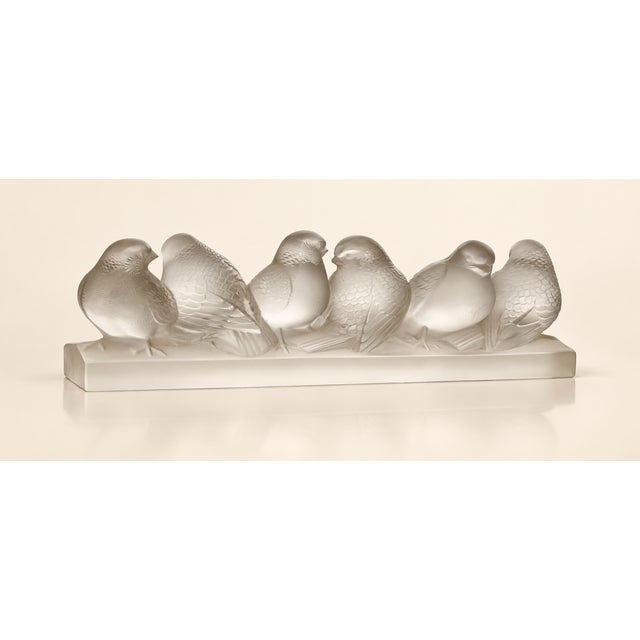René Lalique, Group of Six Sparrows, 1933, Glass For Sale - Image 6 of 6