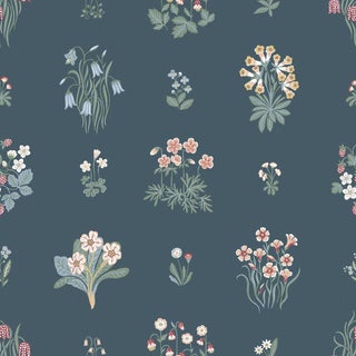 Ängsflora by Boråstapeter Wallcovering In Spruce For Sale