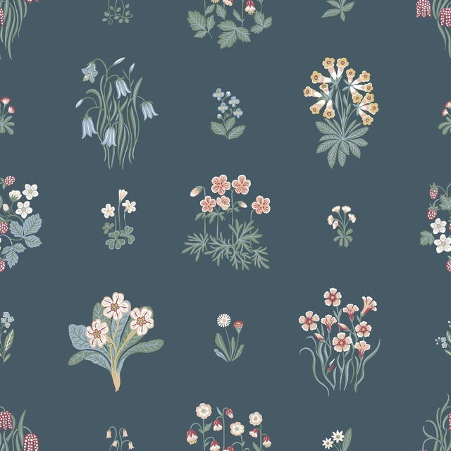 Ängsflora by Boråstapeter Wallcovering In Spruce For Sale