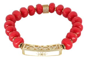New Beginning Red Energy Evil Eye Beaded Bracelet