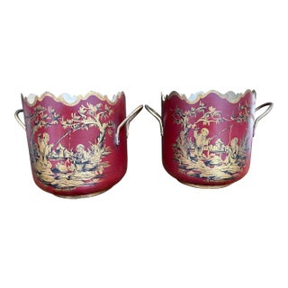 Pair of Late 20th Century French Chinoiserie Cachepots For Sale