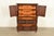 1920s Berkey & Gay Style Antique English Jacobean Carved Walnut Highboy Dresser, Circa 1920s For Sale - Image 5 of 16