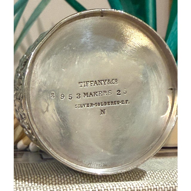 French Tiffany & Co 19th C Silver Repousse Match Holder For Sale - Image 3 of 9