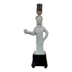 Antique 19th Century Chinese Blanc De Chine Porcelain Kwan Yin Figure Mounted as a Table Lamp
