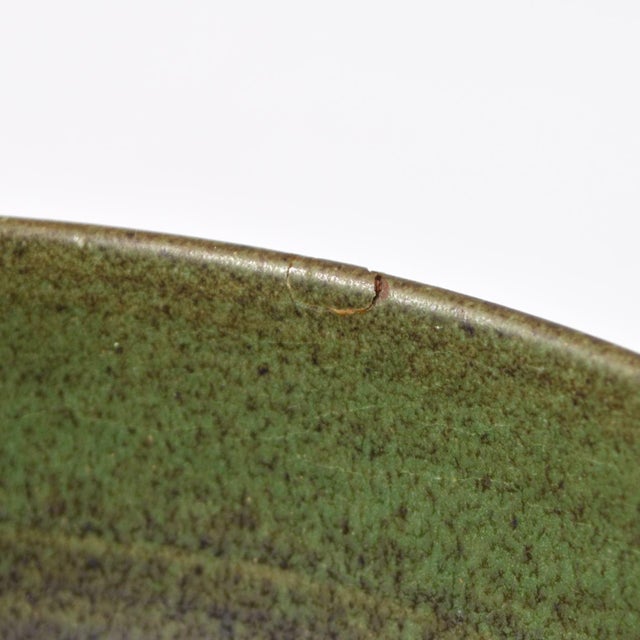 Ceramic Green Studio Pottery Bowl by Antonio Lampecco, 1976 For Sale - Image 7 of 10