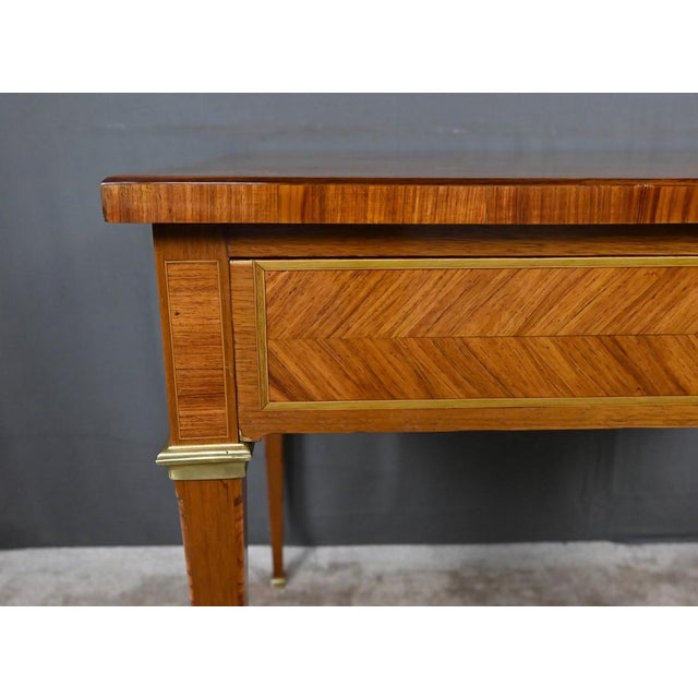 Small Early 20th Century Louis XVI Marquetry Writing Table, 1890s For Sale - Image 14 of 18