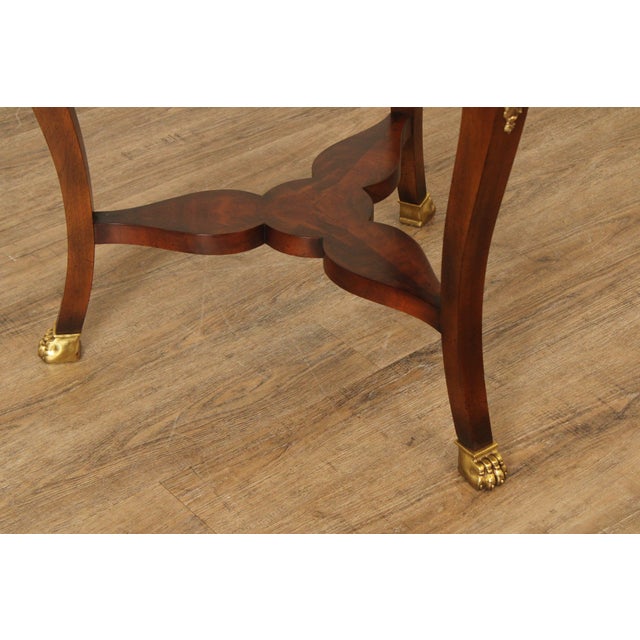 Baker Furniture Company Baker Furniture Empire Style Round Top Mahogany Center Table For Sale - Image 4 of 16