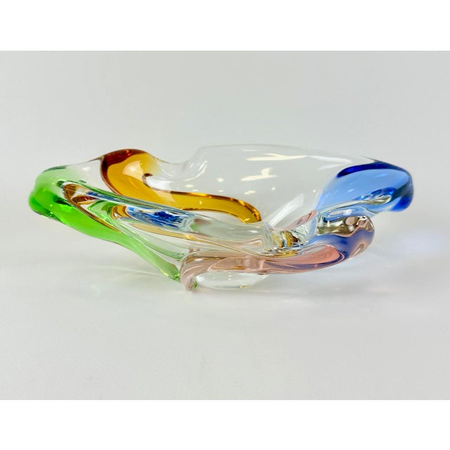 Rhapsody Glass Ashtray attributed to Frantisek Zemek for Mstisov, 1960s, in Flawless conditions. Designed 1960 to 1969...