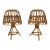 Pair French Louis Sognot Rattan Table Lamps 1950s For Sale