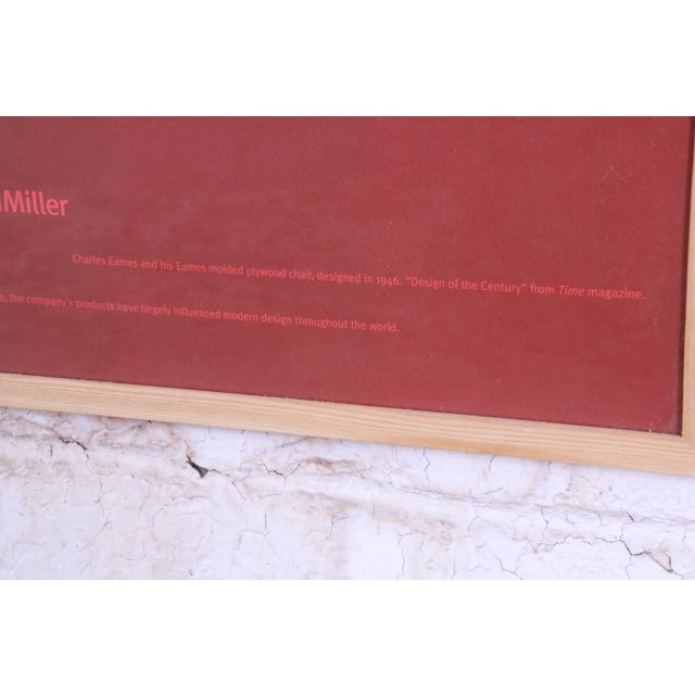 1990s Charles Eames Herman Miller "Design of the Century" Framed Advertising Poster For Sale - Image 5 of 8
