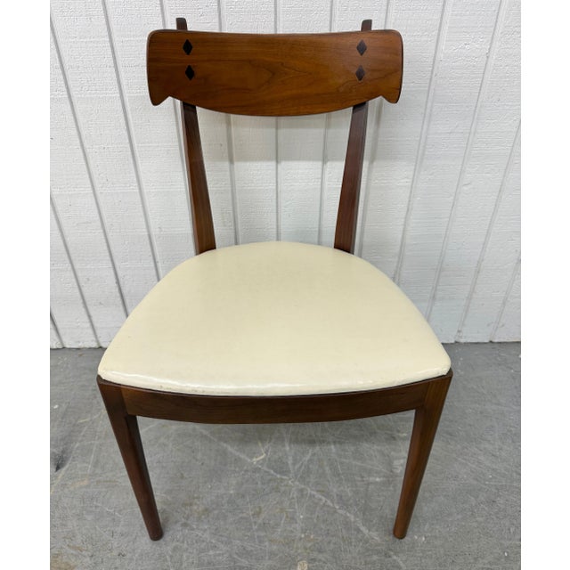 Wood Mid-Century Modern Drexel Declaration Walnut Dining Chairs - Set of 5 For Sale - Image 7 of 9