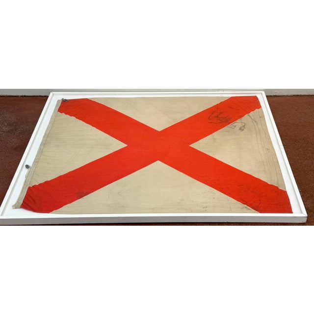 Large Early Alabama State Flag, Cotton Bunting, 1895–1918 Spanish–American War For Sale - Image 15 of 18