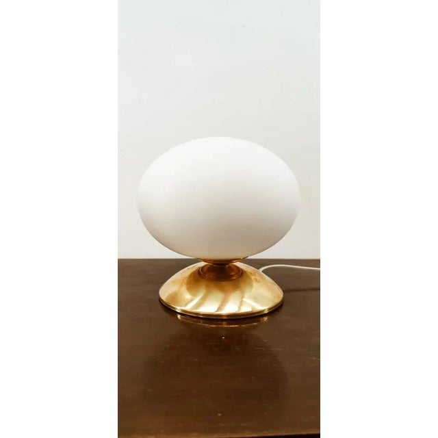 Oval Brass & Glass Lamp, in Flawless conditions. Designed 1970 to 1979 European Plug (up to 250V).The wiring of this item...