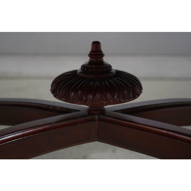 Wood Emanuel Morez Mahogany Brass Inlaid Dining Table For Sale - Image 7 of 18