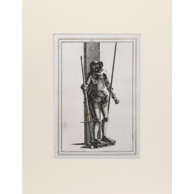 19th Century Engravings of Medeival English Knights Suits of Armour 1801- A Pair For Sale - Image 4 of 9