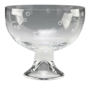 Legendary Steuben Glass Joel Smith c.1999 Designed Bubble Bowl-Signed Etched Clear Hand Made Art Glass