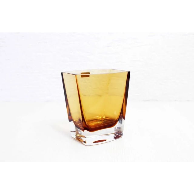 Glass Scandinavian Vase by Nuutajärvi Finland For Sale - Image 7 of 9