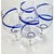 Glass Vintage Wine Glasses Glass Blue White Swirl Chinoiserie Jumbo Cobalt Ribbon Goblet - Set of 4 For Sale - Image 7 of 11