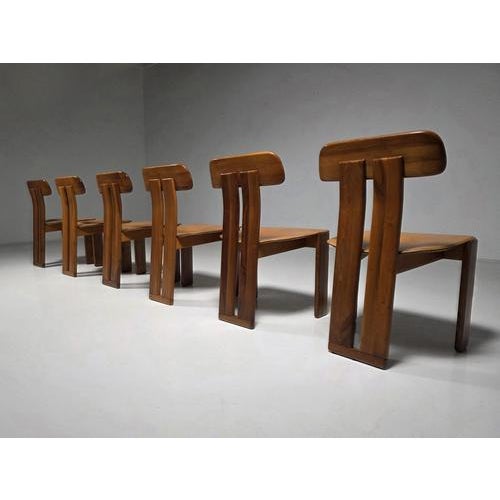 Set of 6 Sapporo dining chairs, designed by Mario Marenco for Mobil Girgi, 1970s. These chairs are a beautiful example of...
