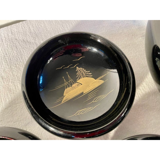 Mid 20th Century Mid-Century Chinoiserie Serving Bowl Set, 7 Pieces For Sale - Image 5 of 10