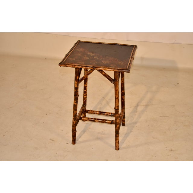 19th Century 19th Century French Bamboo Table With Chinoiserie Top For Sale - Image 5 of 9