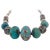 This necklace we created with chunky Chinese turquoise beads, 3mm garnets as spacers and is decorated with one 28mm and...