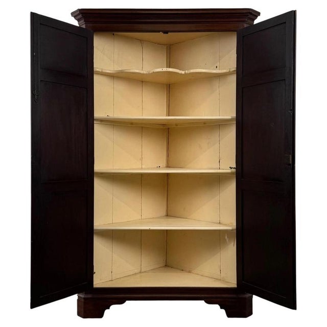 18th Century Georgian Mahogany Corner Cupboard For Sale - Image 6 of 6
