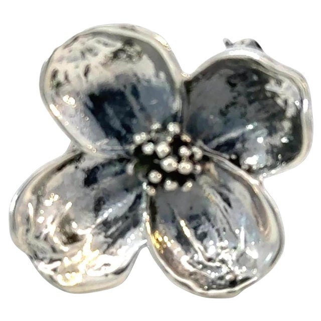AuthenticTiffany & Co Estate Dogwood Flower Brooch Sterling Silver 4.45 Grams TIF846 TRUSTED SELLER SINCE 2002 PLEASE SEE...