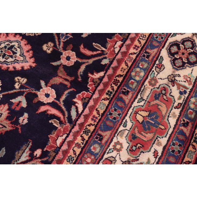 Antique Ardbeel Blue/Beige Wool Rug - 6'11'' X 10'5'' For Sale In New York - Image 6 of 10