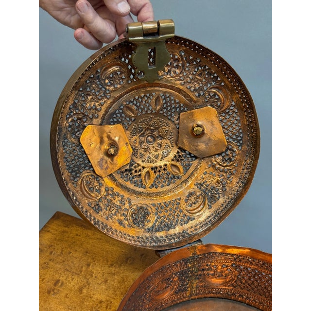 19th Century Indian "Paan Daan" Reticulated Copper Box For Sale - Image 9 of 10