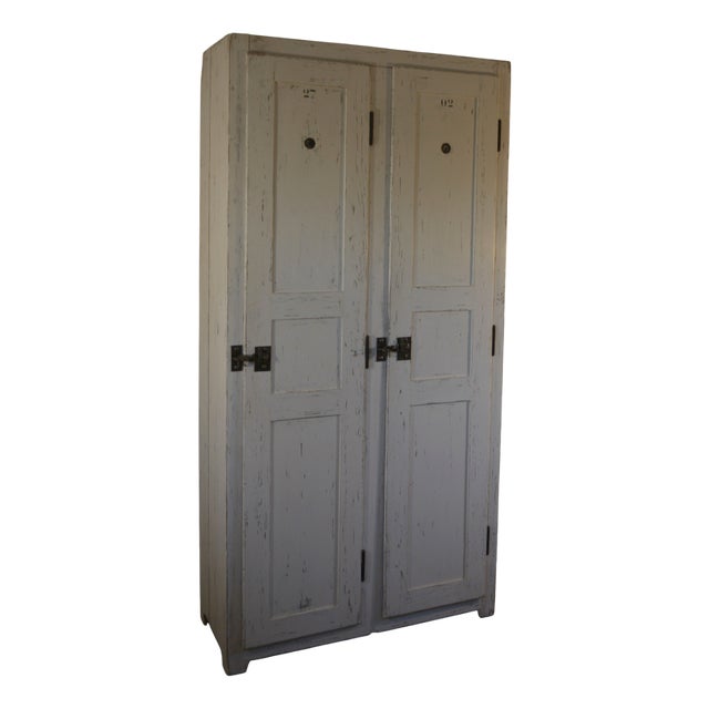 White Wooden Cabinet, 1950s For Sale