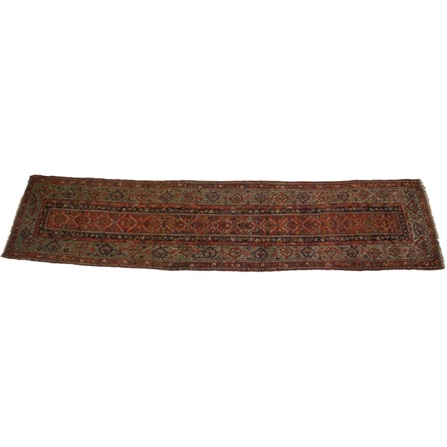 Textile Antique Fereghan Rug Runner - 3'1" X 13'9" For Sale - Image 7 of 12