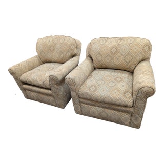 Pair of Barrel Chairs For Sale