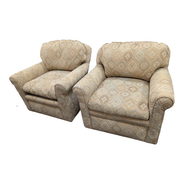 Pair of Barrel Chairs For Sale