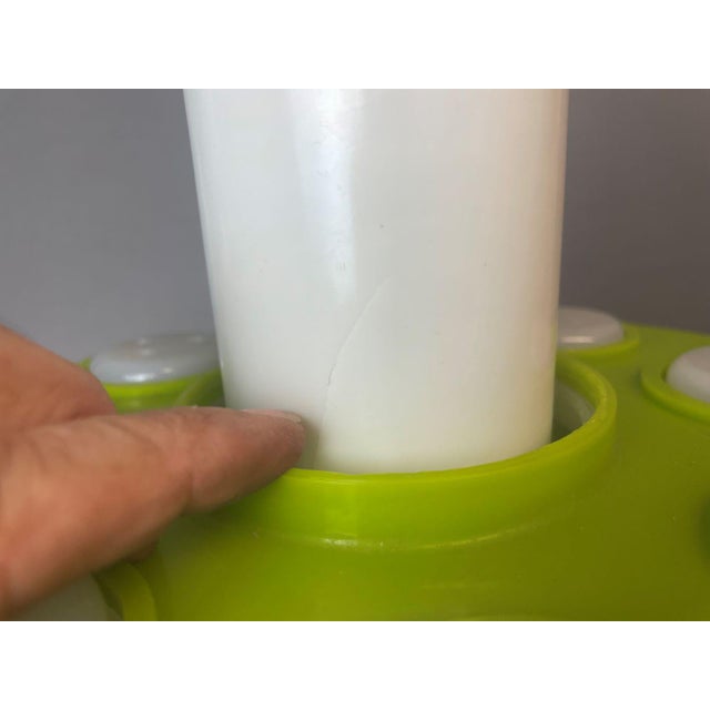 Large Space Age UFO Lamp in Green Acrylic, 1970s For Sale - Image 11 of 12