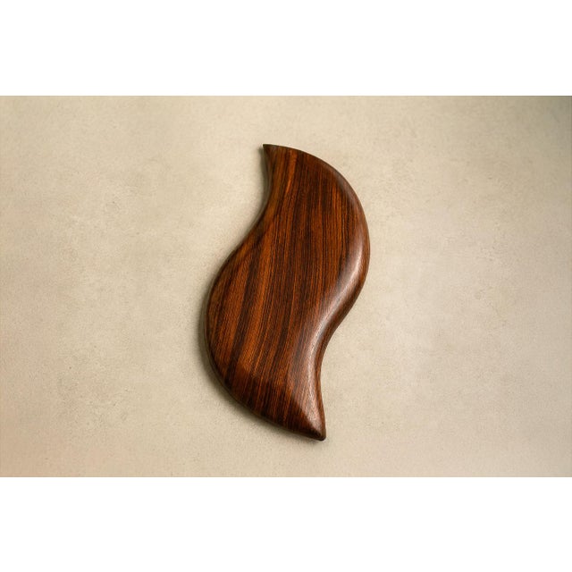 1960s Brazilian Mid-Century Modern Sculptural Platter in Solid Jacarandá Rosewood For Sale - Image 9 of 16