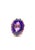 Bochic "Capri" Vintage Amethyst & Diamond Ring Set In 18K Gold & Silver For Sale - Image 17 of 18