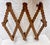 Brown Vintage French Spindle Turned Wood Expandable Coat/Hat Rack For Sale - Image 8 of 15