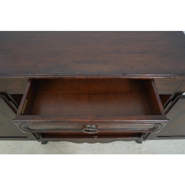 1980s French Provincial Distressed Finish Hall Cabinet For Sale - Image 5 of 12