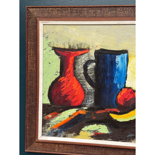 Rollo, Still Life with Fruits and Vase, 1950s, Oil on Canvas, Framed For Sale - Image 14 of 17
