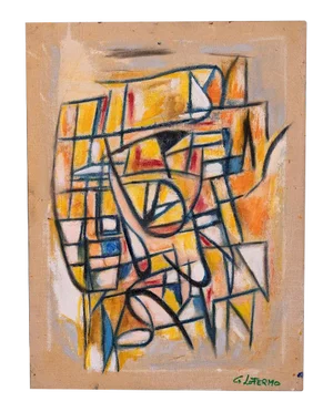 Giorgio Lo Fermo - Abstract Composition - Original Oil Paint - 2019