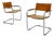 Mid-Century Bauhaus Cognac Armchair by Mart Stam and Marcel Brauer for Fasem, 1980s For Sale