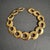 Vintage Chunky Gold Tone Collar Necklace Statement Maximalist Crescent Moon C Link 17" For Sale - Image 10 of 10