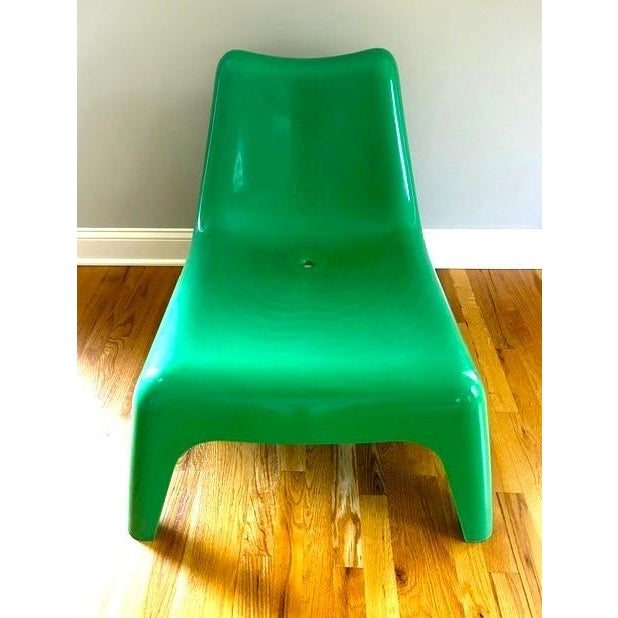 Ikea Vintage Ikea Green Ps Vago Plastic Lounge Chair For Sale - Image 4 of 14