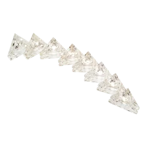 1970s Mid-Century Triangle Acrylic Napkin Rings Tableware - Set of 8