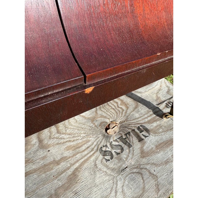 Canterbury Mahogany Designer Michael Berman Limited Brass Castered Cocktail Coffee Table For Sale - Image 10 of 12