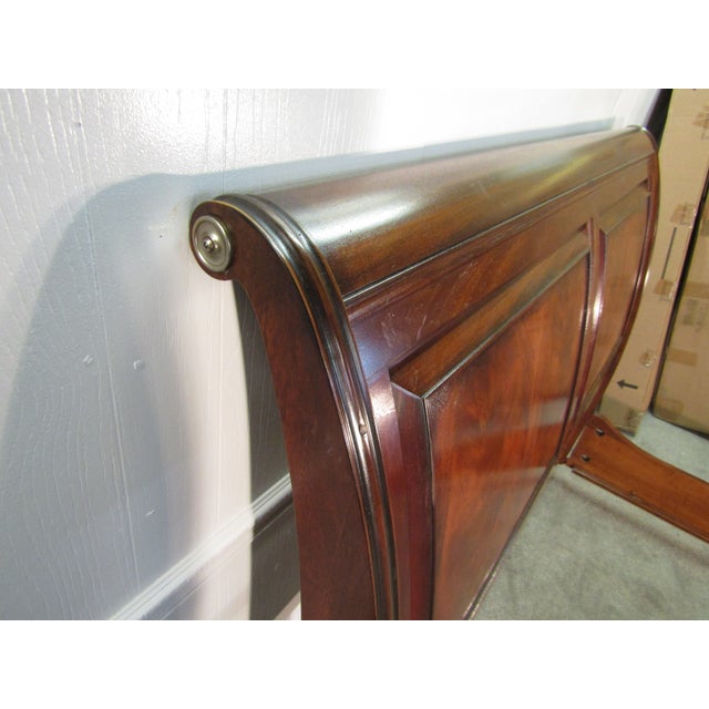 Ethan Allen Solid Mahogany Queen Size Sleigh Bed For Sale - Image 11 of 11