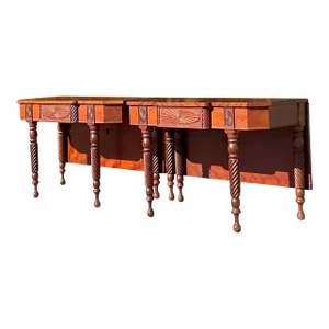 Vintage Wooden Drop Leaf Console Tables - a Pair