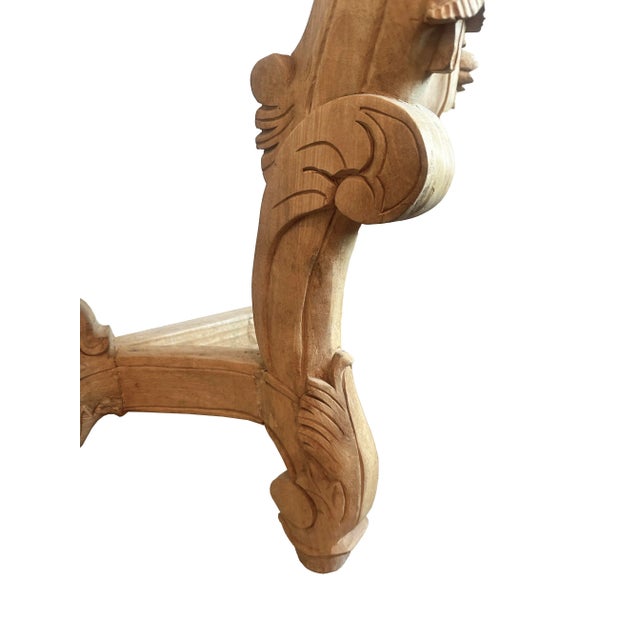 Bleached Oak French-Provincial Console Table For Sale - Image 4 of 13